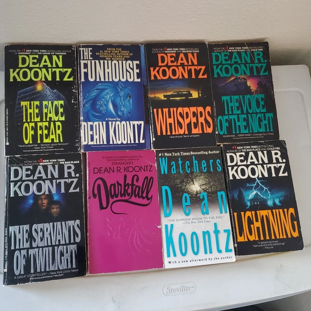 Dean Koontz Book Lot 17 Paperback Novel Watchers Lightning Frankenstein Thriller
